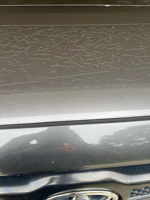 Cracking PPF on vehicle